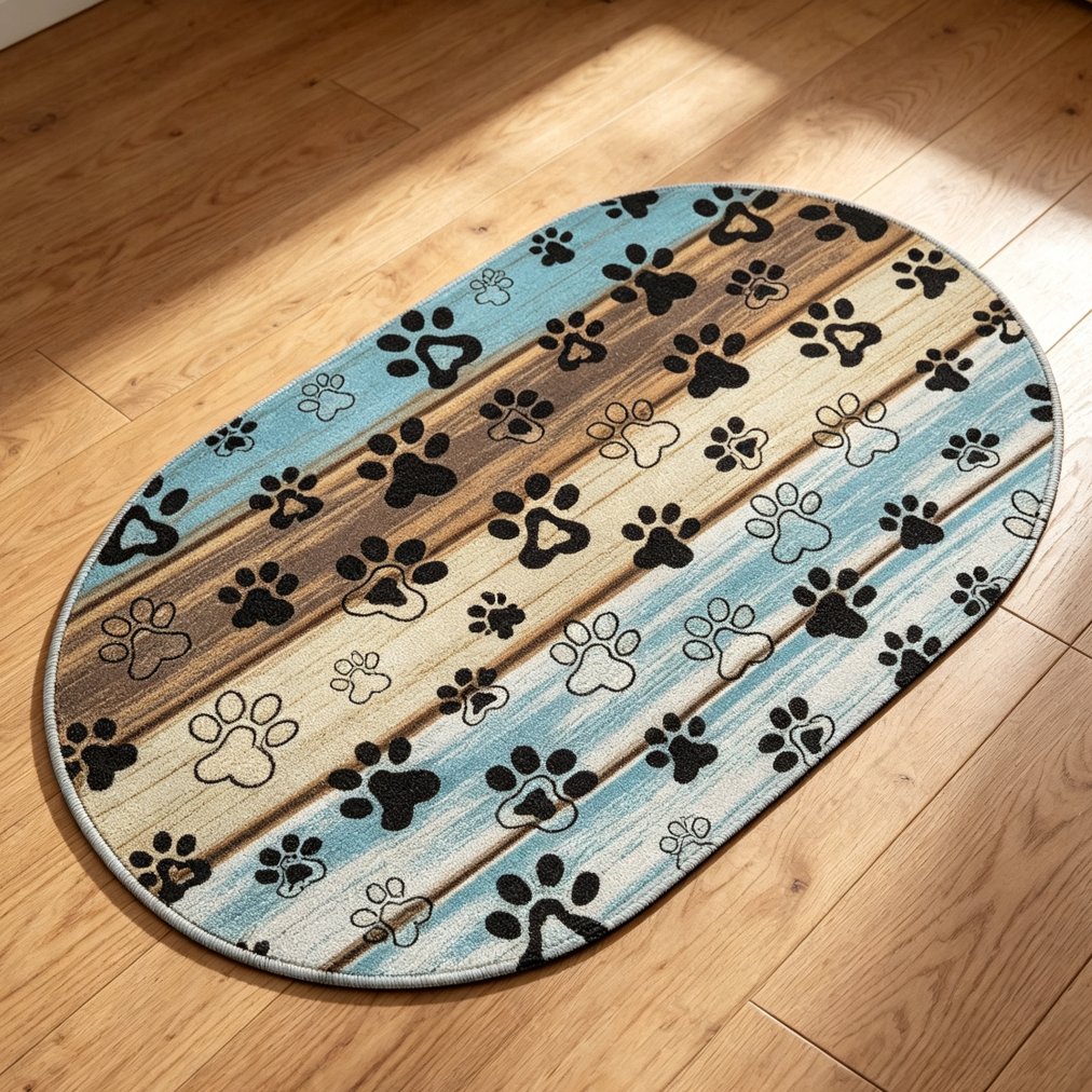 Diatomaceous Earth Dog Paw Doormat Absorbent Non-Slip Farmhouse Rug - Image 2