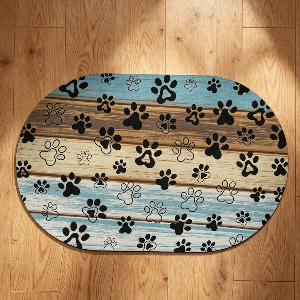 Diatomaceous Earth Dog Paw Doormat Absorbent Non-Slip Farmhouse Rug