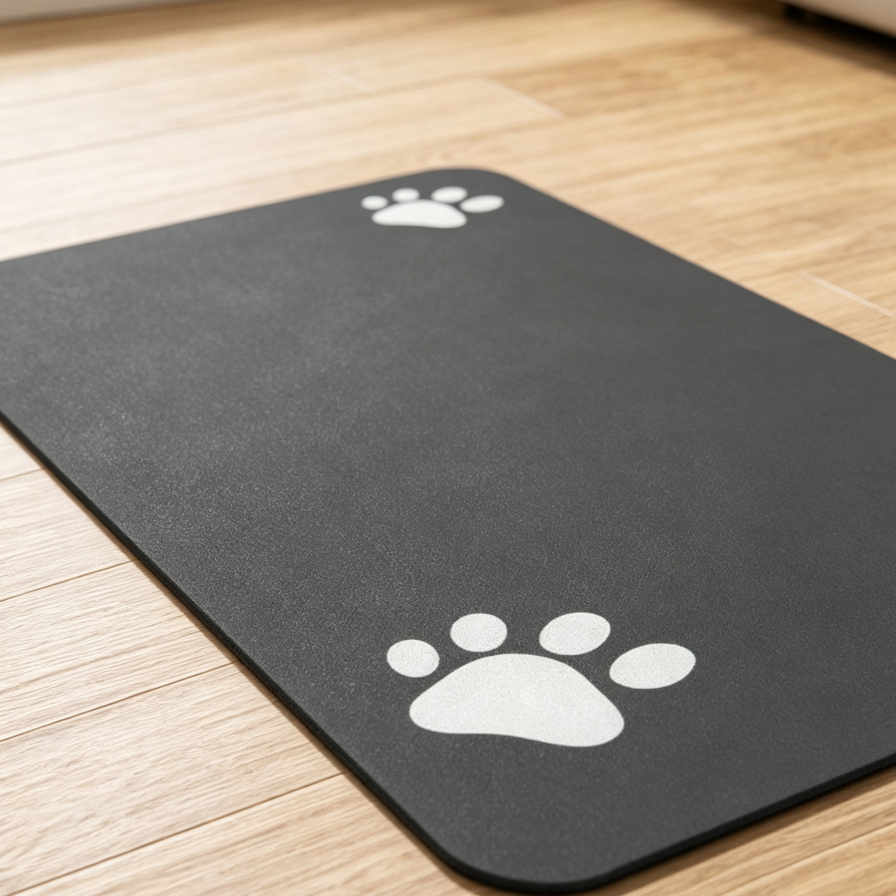 Absorbent Dog Food Mat Quick Dry Easy Clean No Stains - Image 2
