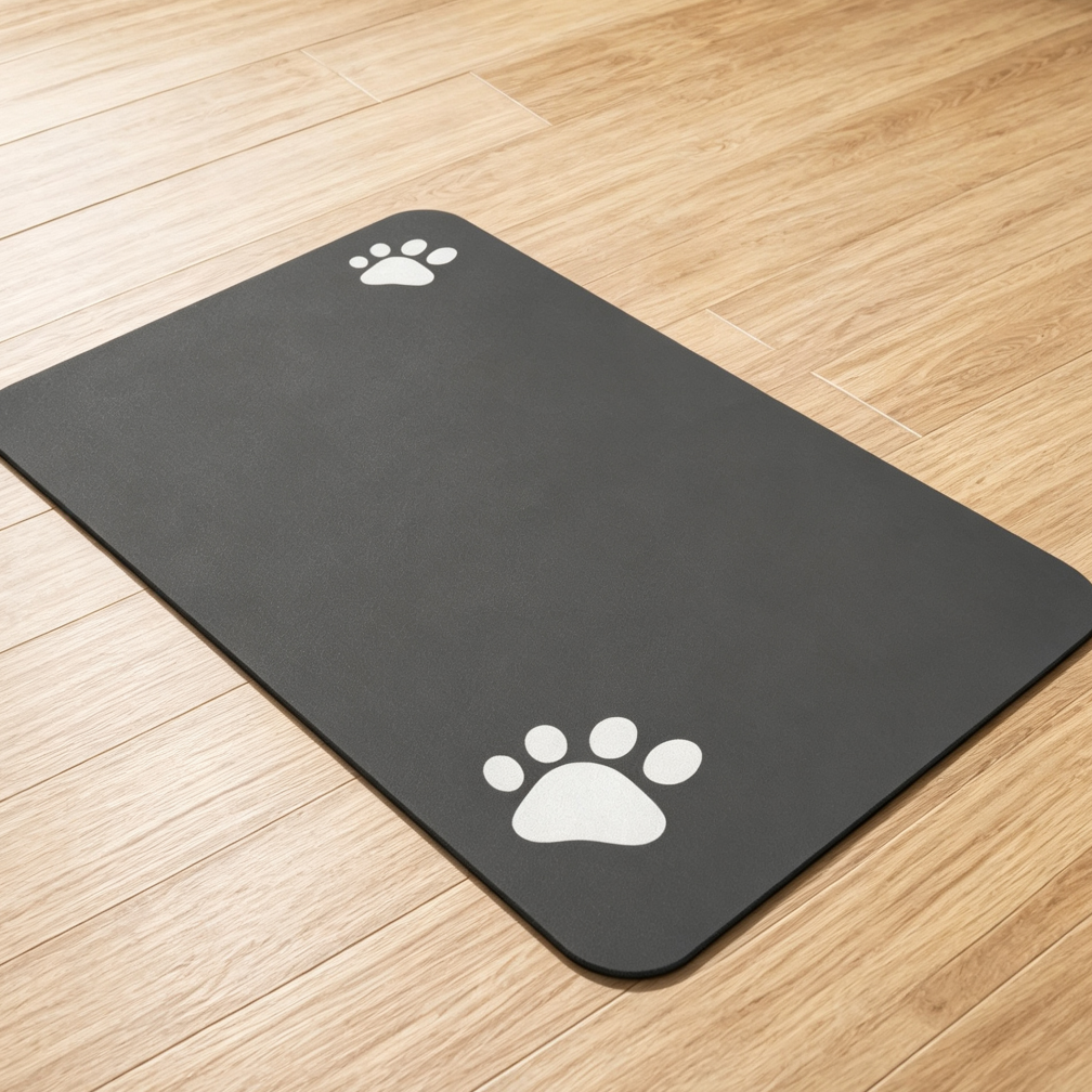 Absorbent Dog Food Mat Quick Dry Easy Clean No Stains