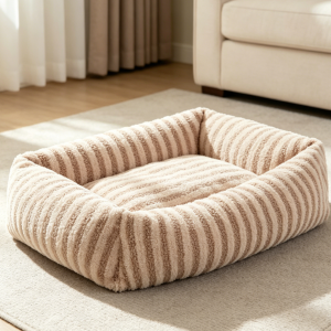 Beige Calming Washable Pet Sofa Bed
